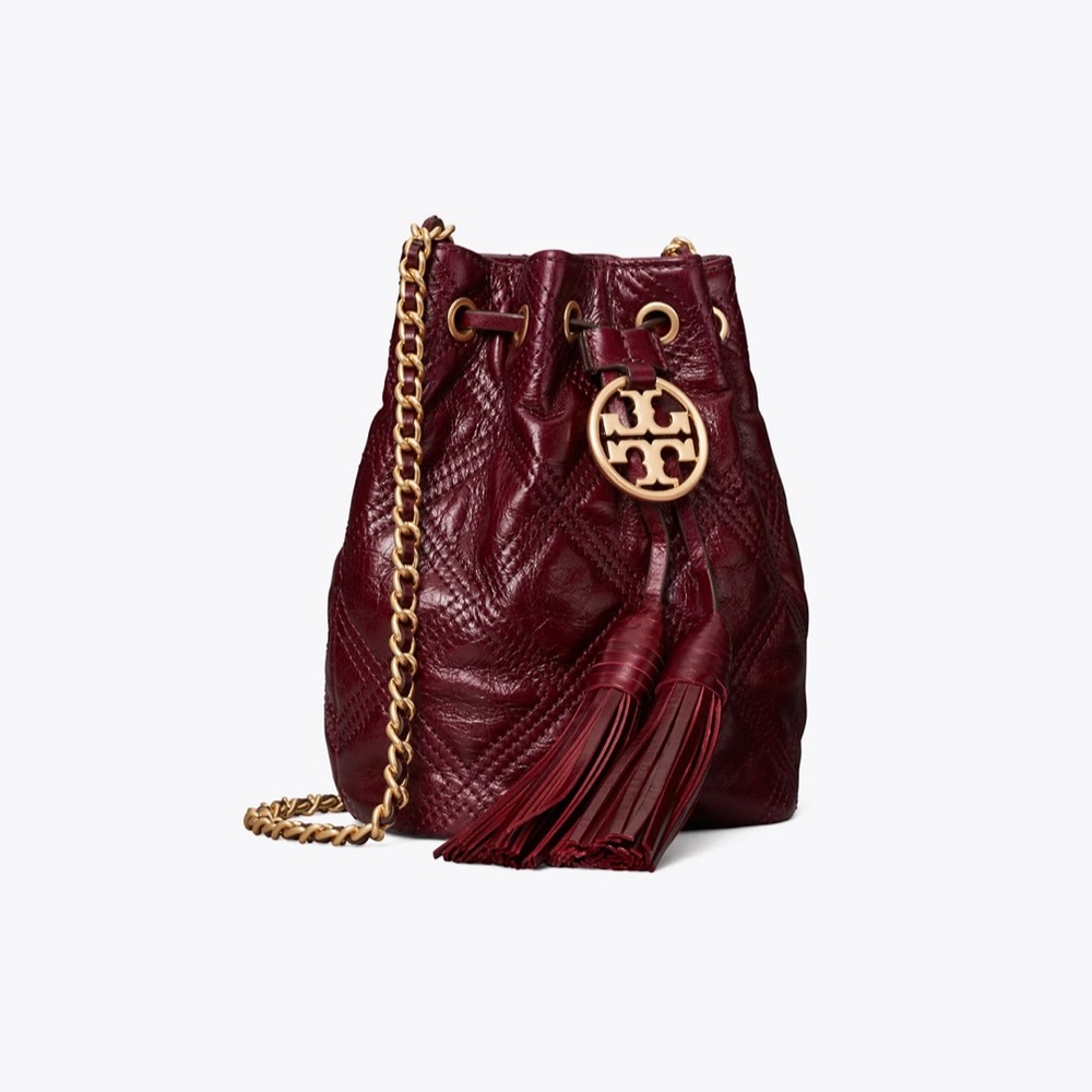 Tory Burch Fleming Soft Glazed Mini Bucket Bag
